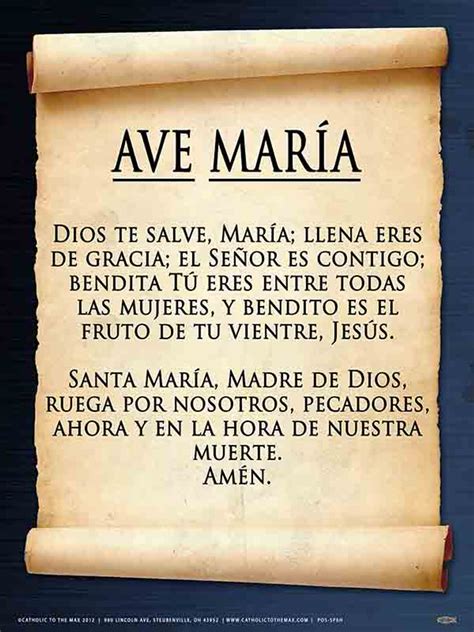 Hail mary in spanish - The Hail Mary prayer is a centuries-old Catholic petition. The original hail Mary prayer was in Latin, but it has been translated into many languages over the years, including Spanish. The Hail Mary prayer is said to be the most powerful and effective Catholic prayer. 